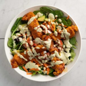 Roasted Chicken Strips Salad